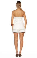 Ailany White Floral Shorts
