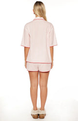 Alexea Pink Stripe Pajama Shorts