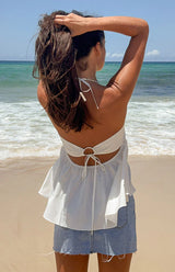 Axl White Halter Top