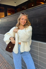 Bad Habits Cream Knit Cardigan