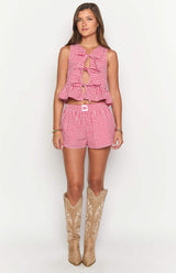 Baxter Red Gingham Shorts
