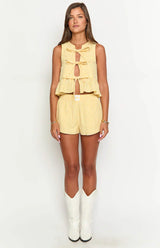 Baxter Yellow Gingham Shorts