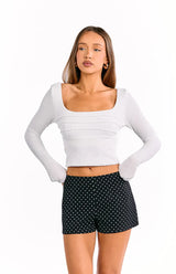Brynn Black Polka Dot Shorts