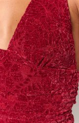 Clancy Red Velvet Crop Top