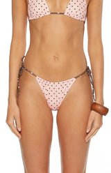 Fitzroy Pink Polka Dot Tie Bikini Bottoms