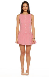 Jordyn Red Gingham Mini dress