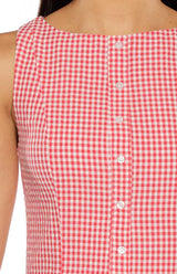 Jordyn Red Gingham Mini dress