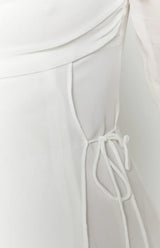 Lucy White Long Sleeve Mini Dress