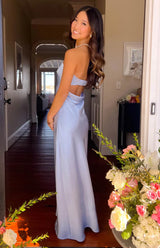 Maiah Blue Formal Maxi Dress