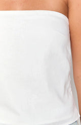 Mallorie White Strapless Top