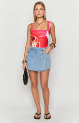 Shelby White Orchid Print Cami