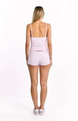 Sweetie White and Pink Stripe Shorts