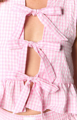 Baxter Pink Gingham Top